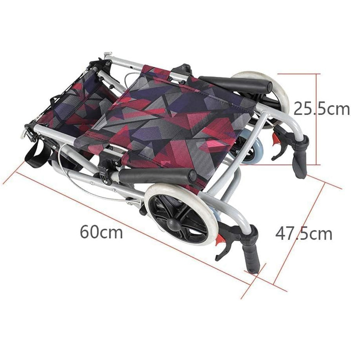 Легкий Tranair W/Handbrakes 15 фунтів алюмінієвий складаний портативний посадковий транспортний пейс для дорослих і людей похилого віку