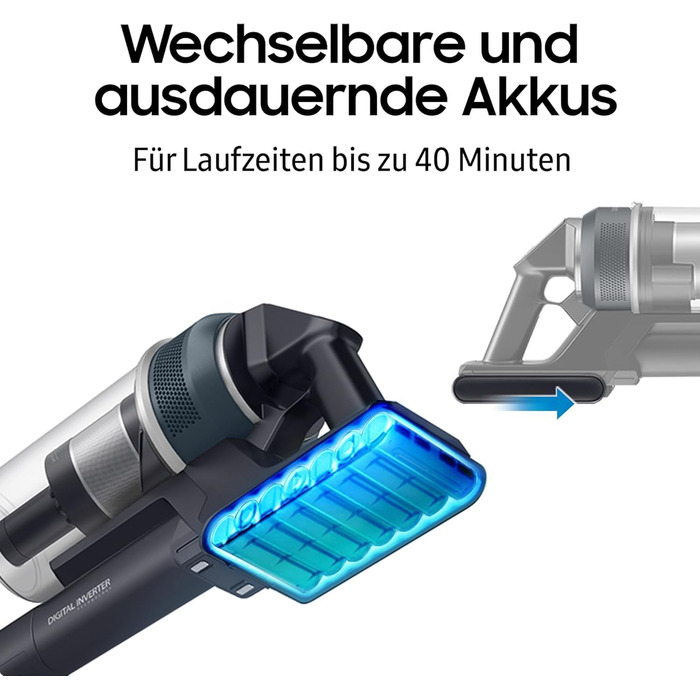 Акумуляторний пилосос Samsung Jet 65 PetPRO, 150 Вт, в комплекті щітка для шерсті та інші аксесуари, сріблястий, VS15A60BGR5/WD 15