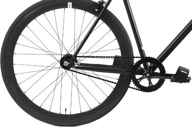 Дюймов, фіксована передача, одна швидкість, Hi-Ten Rahmen Stahl, 10,45 кг (розмір M) повністю матово-чорний M-53 см, 28