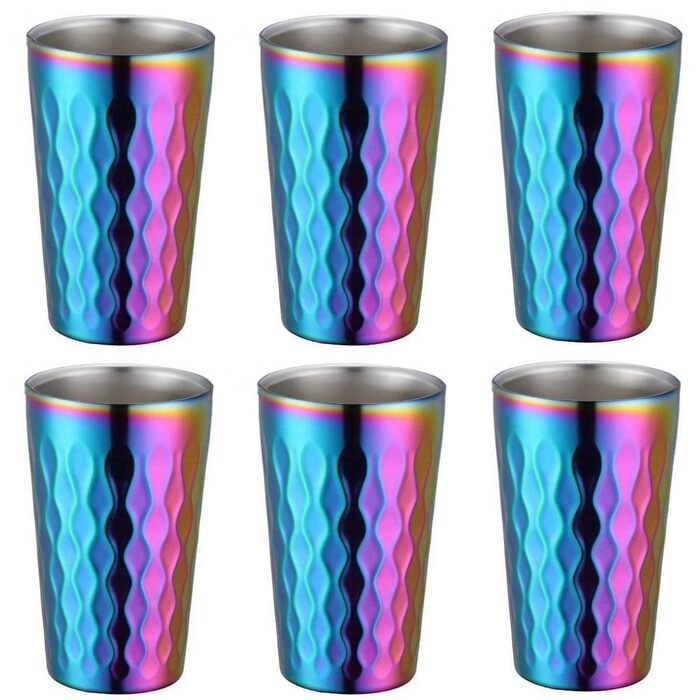 Стабілізовані чашки для води з нержавіючої сталі, 330 мл, двостінні ізольовані чашки для використання на вулиці (різнокольорові)