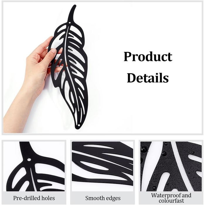 Чорна підвісна стіна Сучасне оздоблення стін Силует настінного мистецтва Металеві картини для дому Спальня Передпокій Вітальня Ван