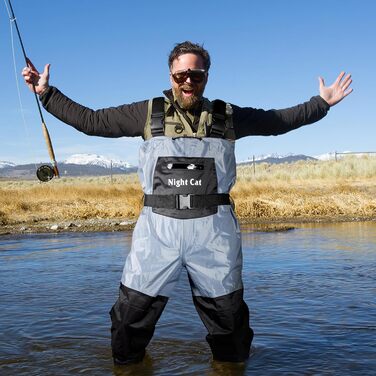 Вейдерси Night Cat для чоловіків та жінок, водонепроникні та дихаючі вейдерси для перехресного плавання, сині, UK 10/EU 44