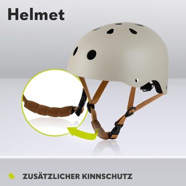 Дитячий захисний шолом LIONELO Helmet, регульований 50-56 см, захист підборіддя, сертифікований Intertek, для дівчаток і хлопчиків