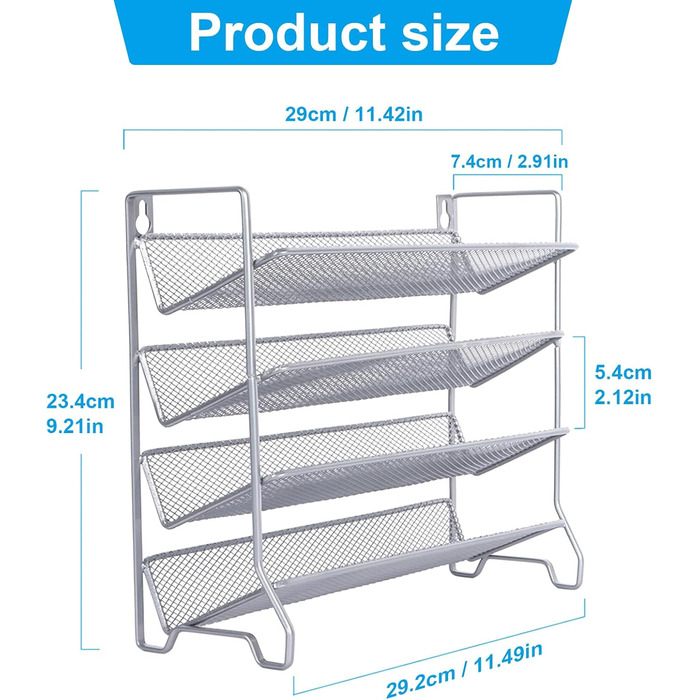 Стійка для спецій, металева кухонна полиця, вміщує багато банок для спецій, органайзер для спецій для кухонної шафи, 24 пластикові банки для спецій, 80 етикеток, лійка та крейдяний маркер (сріблясто-сірий), 4T