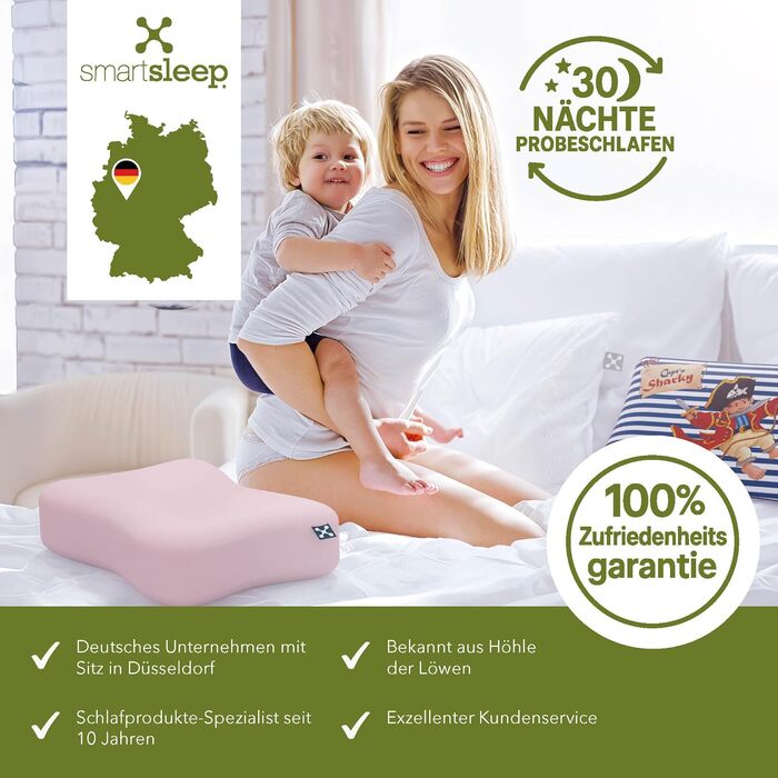 Дитяча подушка для шиї smartsleep Ергономічна подушка Ергономічна подушка з піни з памяттю форми з повітряними каналами, стабільна для дітей