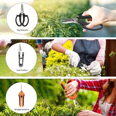 Набір інструментів для бонсай, 20 предметів секатор, ножиці для бонсай, дріт для формування, міні-граблі та лопатка A