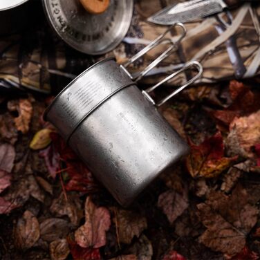 Складаний набір кемпінгового посуду для використання на свіжому повітрі, включаючи кемпінгову сковороду, горщики для пікніка для походів та подорожей з рюкзаком, нержавіюча сталь, кемпінг для кемпінгу на відкритому повітрі