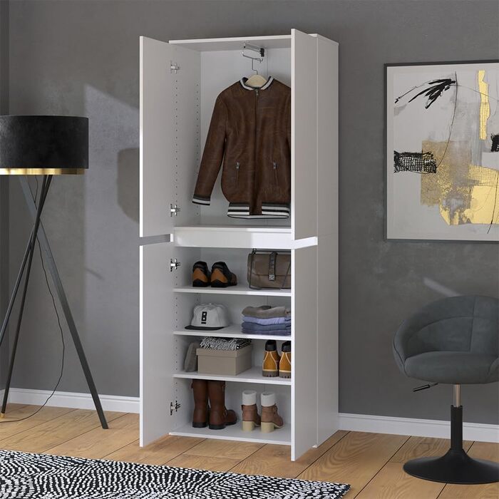 Шафа Vicco Claus, біла, 74 x 191,5 см з 4 дверима