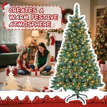 Різдвяна ялинка з вогнями 210 см зелена Eldzenith