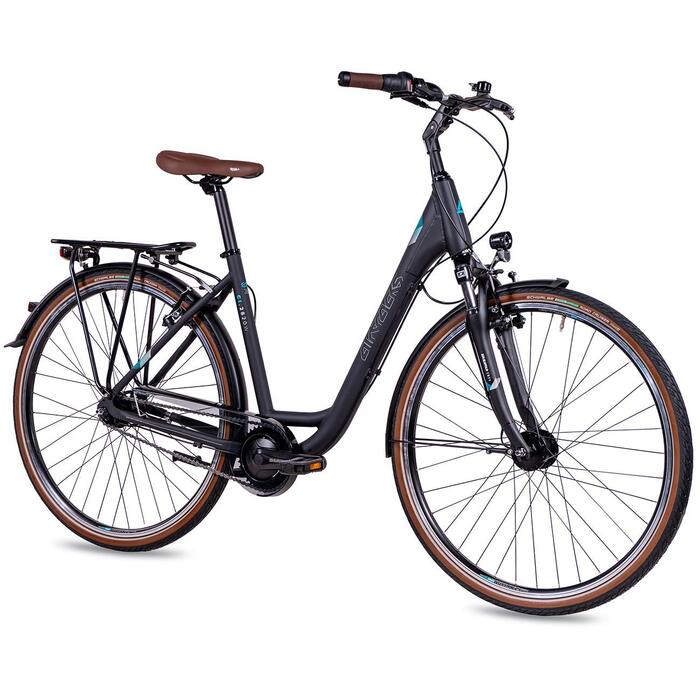 Жіночий міський велосипед Airtracks 28 дюймів Citybike LS CI.2820W Shimano Nexus 7-швидкісна втулка з динамо - матово-чорний. Розміри рами 45 см 50 см - Модель 2026 50 см (для зросту 165-180 см)