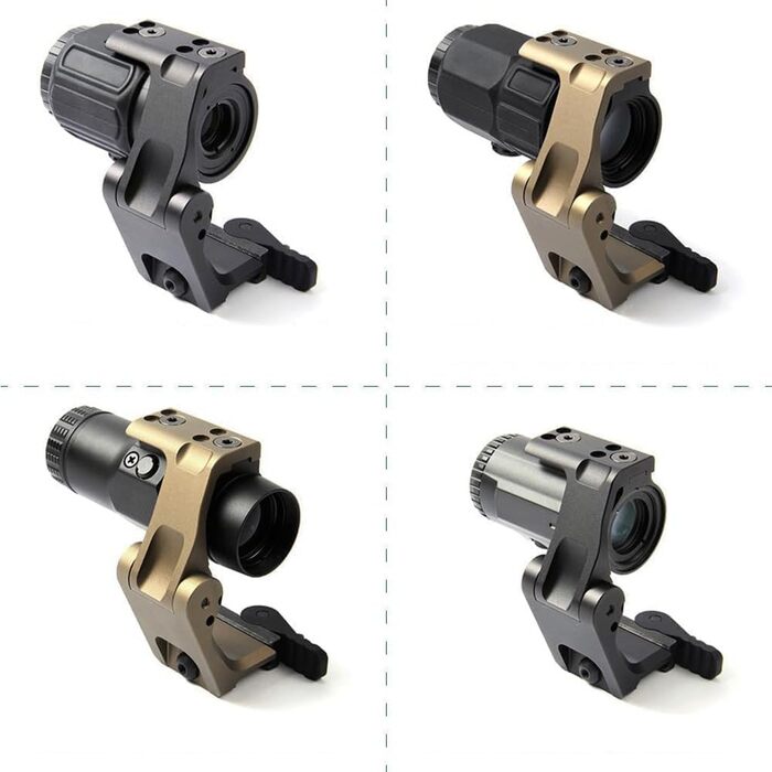 Тактичне кріплення збільшувальної лінзи WLXW FTC з важелем швидкого зняття висота 2,26 дюйма/2,91 дюйма, складне, алюмінієві збільшувальні лінзи G33/G43/G45 з ЧПК (чорні, 2,91) 2,91 чорний