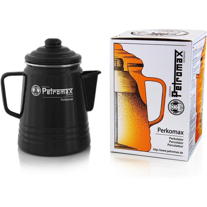 Емальований кавник Petromax Percolator 1,5 літра (чорний) на всіх типах печей, на вугіллі та решітках гриля Випуск найтонших ароматів від кави та чаю ароматний і насичений Чорний 1,3 літра