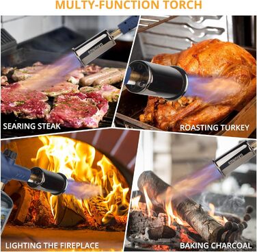 Потужний кухонний пропановий пальник Sondiko LMT905, пістолет-гриль, вогнеметний пістолет, стартер для багаття, запальничка для ву