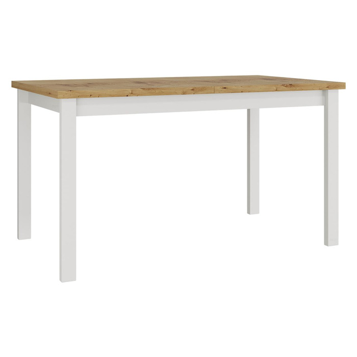 Обідній стіл Mirjan24 Awrolt II, прямокутний розсувний кухонний стіл, Д 140-180 x В 78 x Ш 80 см, Кухонний стіл, обідній стіл, практичний розсувний стіл (дуб ремісника/білий) Дуб ремісника / білий
