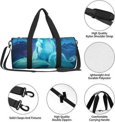 Тропічний пляж, пальми, захід сонця, кругла форма, велика місткість, дорожня сумка, легка та міцна, подарунок для піших прогулянок, відпустки, ділових поїздок та іншого, Magic Blue Fox, універсальний розмір