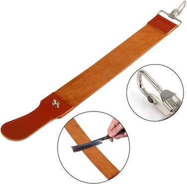 Ремінець Strop Leather Strap Real, Ремінець із натуральної шкіри, Real Leather Strop Barber Razor Складаний ніж Точилка для гоління Пояс підходить для бритв