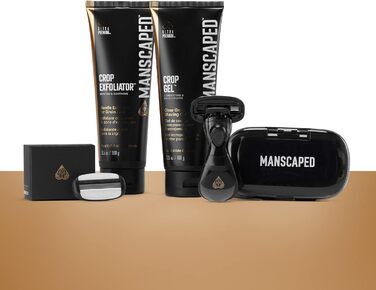 Пакет Ultra Smooth від MANSCAPED, набір для інтимного гоління для чоловіків, включає в себе інтимну бритву The Crop Shaver, змінні леза, гель для гоління Crop Gel і скраб Crop Exfoliator для інтимної зони