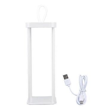 Ліхтар ємністю 5000 мАг, зарядка через USB, 2-рівневе затемнення, бездротова настільна лампа, нековзка основа, світлодіодний нічник для кемпінгу та використання в приміщенні (білий) (Білий)