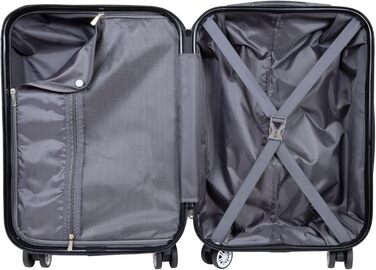 Компактна валіза на колесах Женева 55 см, 40 літрів, чорна