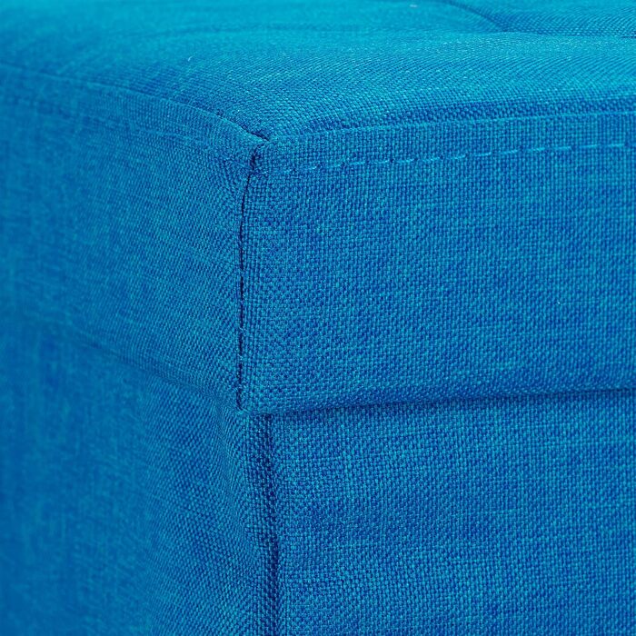 Складана лавка Relaxdays XL, з місцем для зберігання, куб для сидіння з підставкою для ніг, куб для зберігання, 38x76x38 см, синя, одномісна