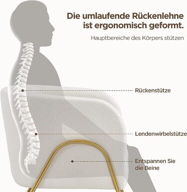 М&39яке крісло Yaheetech Lounge Chair зі спинкою у формі бочки, клубне крісло з V-подібними металевими ніжками, стильне крісло з тканини букле, крісло для телевізора 1