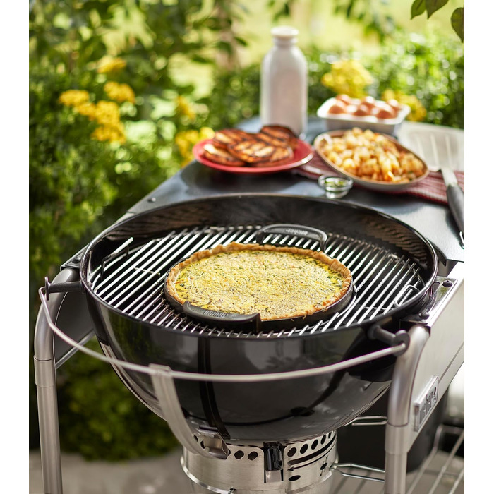 Чавунна планча Weber для системи Gourmet BBQ рівномірний нагрів, для риби, овочів та страв-смажениць чорна (7421)