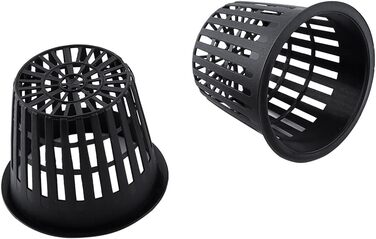 Кошик для рослин, 10 шт. Heavy Duty Mesh Pot Net Cup Basket Hydroponic Plant Grow for Hydroponics (чорний)