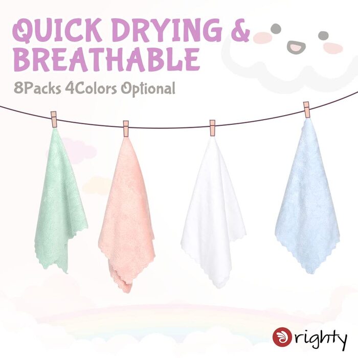 Зручні серветки для відрижки, Надзвичайно м'який та поглинаючий кораловий фліс, Ніжні та великі серветки для відрижки для чутливої