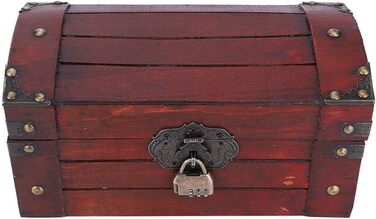 Виготовлена вручну вінтажна дерев&39яна скринька для зберігання колекцій предметів мистецтва та ремесел. Вишукана скринька для ювелірних виробів для домашнього декору (невеликий кодовий замок).