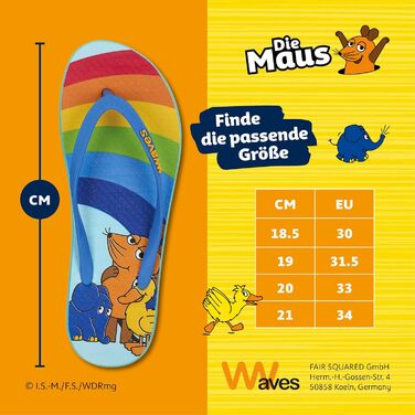 Дитячі шльопанці, сандалі-в&39язки Веселка з мишачим принтом, пляжне взуття для літа, відпочинку, піщано-пляжний мотив, капці для купання для дівчаток та хлопчиків, розмір 30-34 (31,5 EU), райдужні