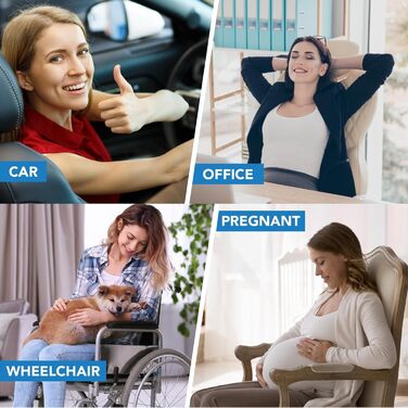 Поперекова опорна подушка Поперекова подушка з піни з ефектом пам&39яті для полегшення болю в попереку - Автомобільна спинна подушка для водія - Поперекова опора для автомобіля, офісного крісла, інвалідного візка - Чорна класична 4D сітка чорного кольору