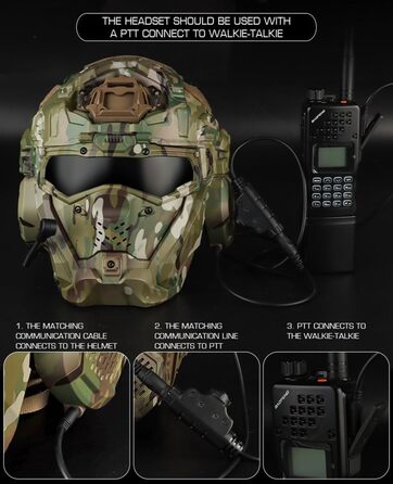 Тактичний штурмовий шолом II з маскою, гарнітурою, вентилятором із захистом від запотівання, військовий мисливський страйкбольний шолом, захисне спорядження для пейнтболу CS, сірий