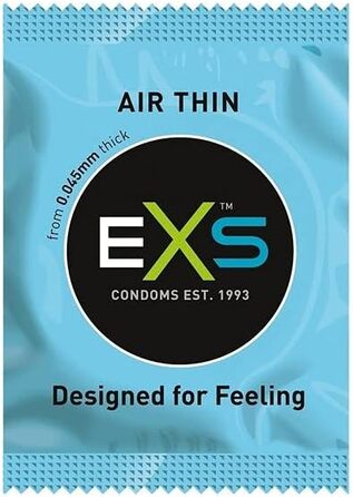 Пакет для зберігання EXS Air Thin Storage Pack, ультратонкі презервативи, без ароматизаторів, прозорі, 56 мм, 1 x 144 шт. и