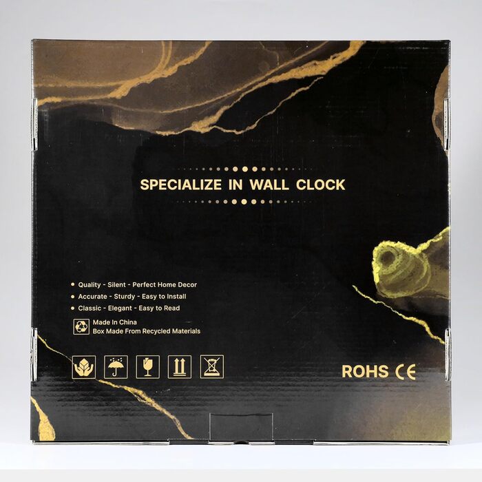 Кварцовий настінний годинник VIKMARI Дерев'яний тихий підвісний годинник, круглий сільський годинник на батарейках, легко читаєтьс