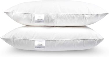 Комплект 2 предметів домашнього текстилю H&F преміум-якості Подушка 80x80 см Наповнювач 1500 грамів пір&39я, гусяче пір&39я 100 натуральні подушки Чохол 100 бавовна Пухова подушка 80 x 80 см 1500.0 грамів 2