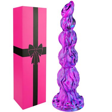 Силіконовий гігантський фентезійний вузол анальний фалоімітатор, монстр-вузол кінський фалоімітатор, 33 см реалістичний фентезійний дракон-фалоімітатор з 4 собачими вузлами, силіконовий товстий анальний фалоімітатор на присосці, XXXL гігантський вузол фал