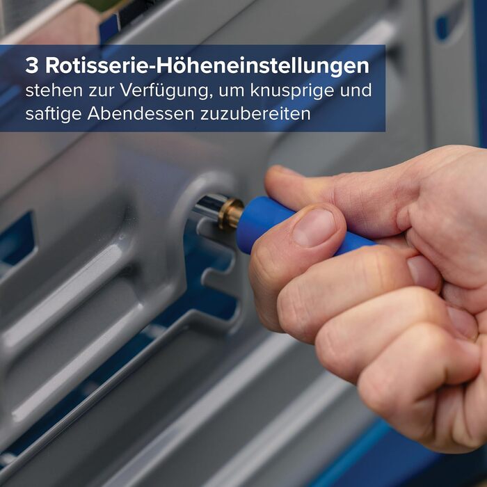 Газовий кемпінговий гриль зі знімними ніжками, портативний гриль та 3-конфорочна плита в одній валізі-гриль, включаючи вертел, 5200 Вт, 72,5 x 54 x 108 см, 200 SGR