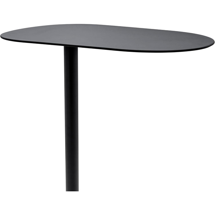 Металевий журнальний столик Spetebo, овальний, матово-чорний - 35 x 25 см - Журнальний столик у стилі бістро - Стіл для вітальні, декоративний столик, підставка для рослин, телефонний столик, столик для зберігання речей, декоративний столик у вигляді стоя