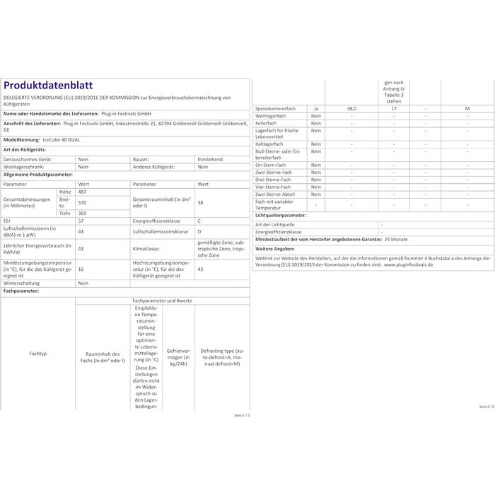Електричний холодильник-бокс - 2-секційний компресорний холодильник-бокс 12V 230V - до -20 градусів та керування за допомогою застосунку - Морозильна камера для автомобіля та кемпінгу - DUAL Ice Cube Electric (38 літрів)