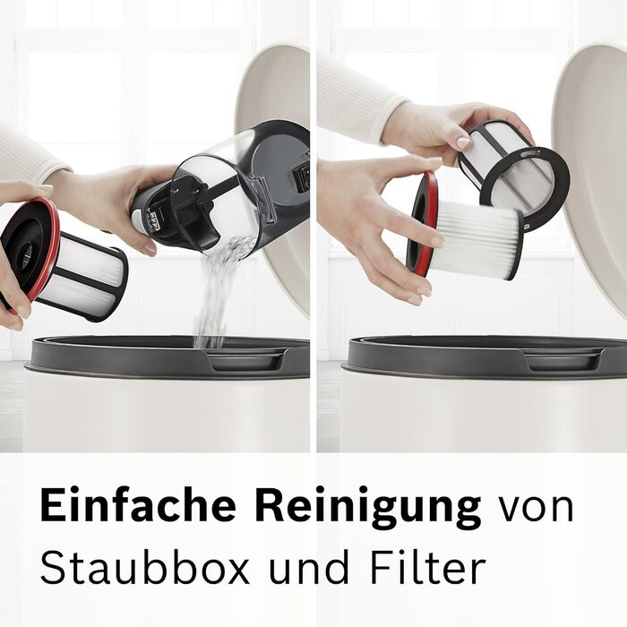 Акумуляторний пилосос Bosch Unlimited Series 6 BKS6111P, акумуляторний вертикальний пилосос, без мішка, легкий, гігієнічний фільтр