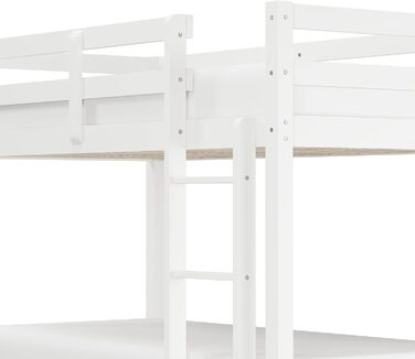 Двоярусне ліжко Hillsdale Caspian для дітей та підлітків, двоспальне, шоколадно-коричневе Casual Twin біле