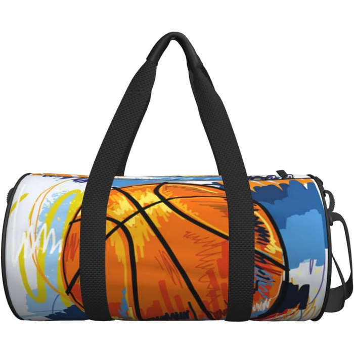 Дорожня сумка з малюнком стрекози, кругла, великої місткості, легка та міцна, чудовий подарунок для піших прогулянок, відпустки, ділових поїздок та іншого, баскетбольна, барвисте задоволення від малювання, універсальний розмір
