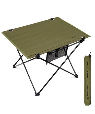 Складаний кемпінговий стіл OneTigris CAMPMATE, маленький складаний стіл, надлегкий портативний вуличний стіл, складний стіл, вантажопідйомність до 30 кг для використання на свіжому повітрі, походи, зелений рейнджер