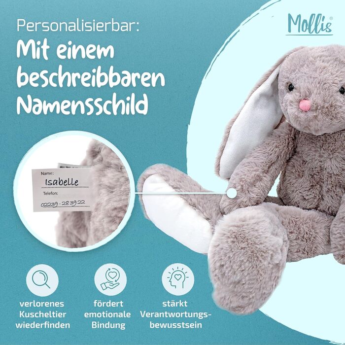 М'яка іграшка Mollis Кролик, 60 см, плюш