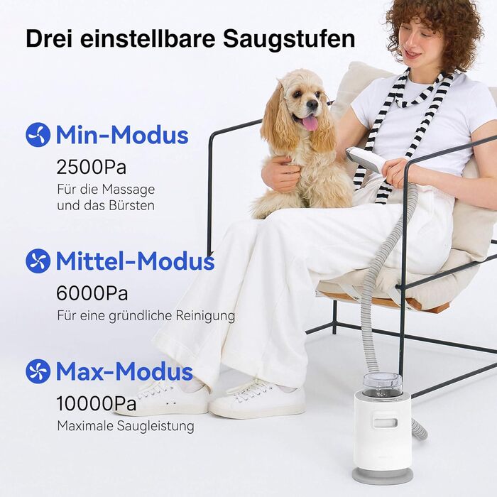 Машинка для стрижки собак Neakasa P0 Pro Cat Brush з пилососом, професійний набір для грумінгу домашніх тварин, 5 перевірених аксесуарів, щітка для собак, самоочисна машина для видалення шерсті домашніх тварин для короткого волосся та довгого підшерстя