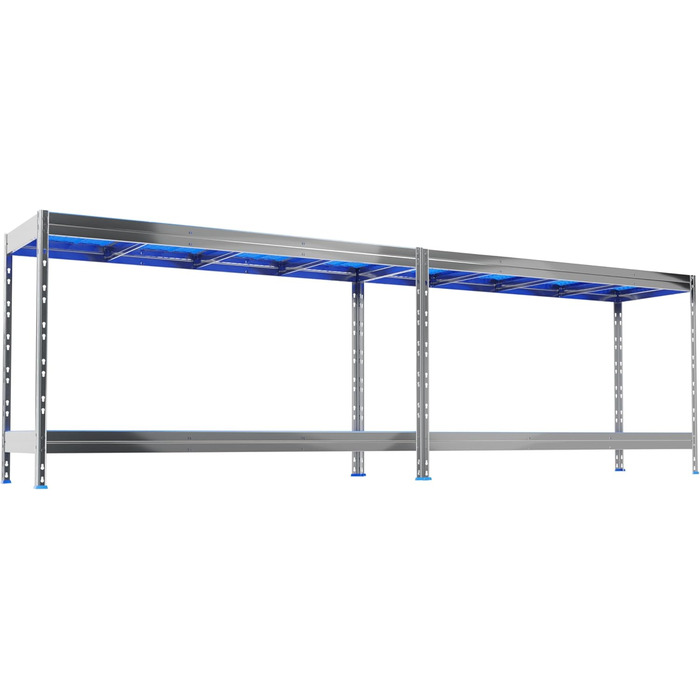 Харчова полиця з 4 пластиковими полицями, висота 180 см (180x148x50)