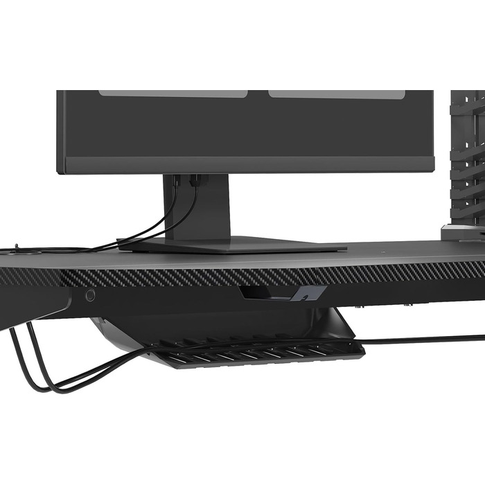 Ігровий стіл Т-подібної форми, великий ігровий комп&39ютерний стіл, робочий стіл з килимком для миші, підставкою для склянок та гачком для навушників, 160x70x75 см, чорний BHEU-NE-1675