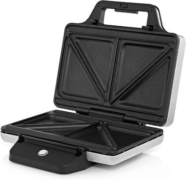 Сендвіч-машина WMF Lono, тостер для сендвічів, для 2 стандартних або XXL тостів, 2-ступінчасте регулювання висоти для більшої начинки, матова нержавіюча сталь