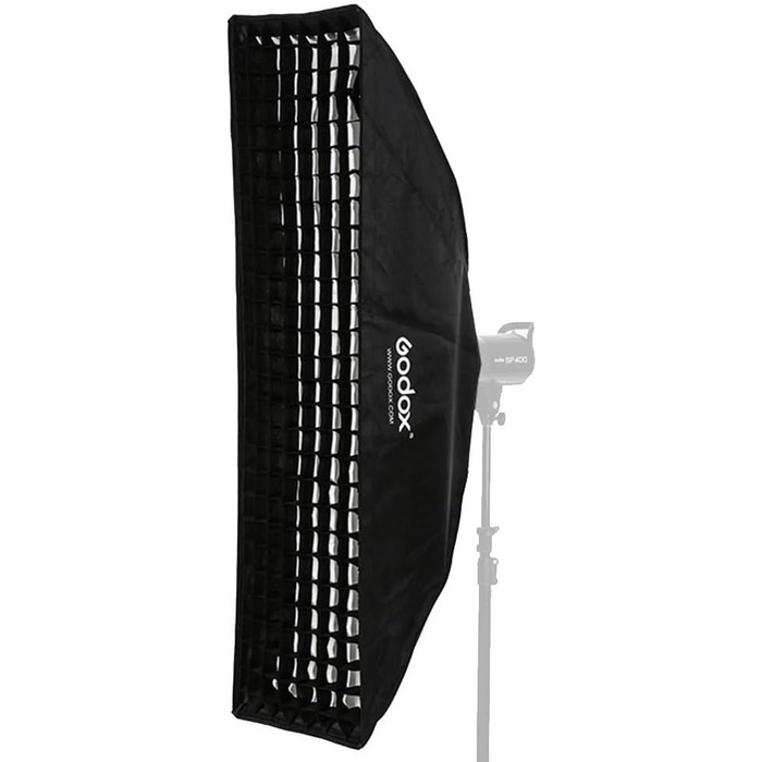 З кронштейном Bowens, 35x160см Стільникова сітка Softbox Strip Softbox Bowens Mount для зйомки зі спалахом Speedlite, 35x160