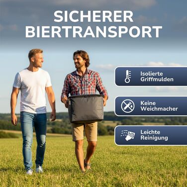 Сумка-холодильник для пивних ящиків - Складана, ізольована термосумка для пива - Легка та міцна - Ідеально підходить для барбекю, вечірок, фестивалів та кемпінгу